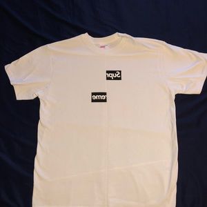 supreme comme des garcons split box logo